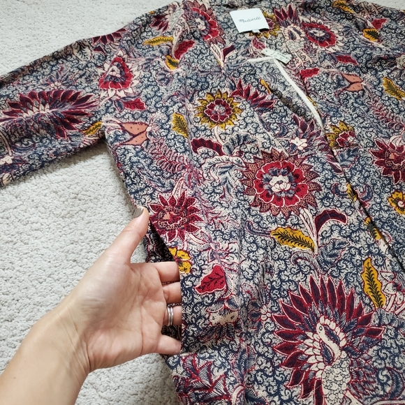 🚫SOLD🚫Madewell Robe Jacket in Bali Blooms - Picture 9 of 11